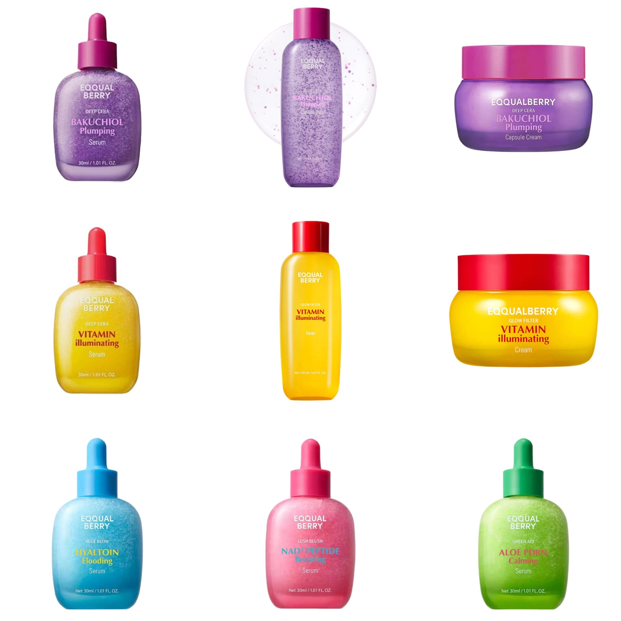 Skincare Vitamin C - EQQUALBERRY BAKUCHIOL Serum Ujędrniające 5,000 PPM